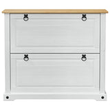 Shoe Cabinet Corona White 99 x 32 x 85 cm Solid Pine Wood 42024953