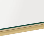 ZNTS Coffee Table Gold Stainless Steel and Tempered Glass 350018