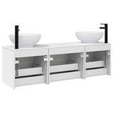 Bathroom Cabinet Set 3 pcs High Gloss White 49 x 44.5 x 66.5 cm 3405761