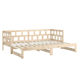 ZNTS Pull-out Day Bed without Mattress Solid Wood Pine 2x cm 820222