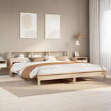 Bed Frame without Mattress 200x200 cm Solid Wood Pine 3309725