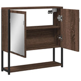 Bathroom Mirror Cabinet Brown Oak 60x16x60 cm Engineered Wood 842425