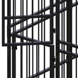 Outdoor Dog Kennel with Roof Steel 16.59 m 3097954