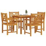 Garden Dining Set 5 pcs Brown Solid Acacia wood 3375657