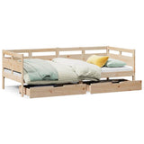 Daybed with Drawers without Mattress 90x190 cm Solid Wood 3302118