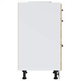 Kitchen Base Cabinet "Kalmar" High Gloss White Engineered Wood 854242