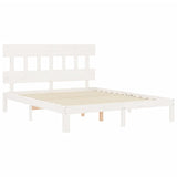Bed Frame without Mattress White 160x200 cm Solid Wood Pine 3193607