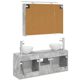Bathroom Cabinet Set 4 pcs Concrete Grey 100 x 14.5 x 70 cm 3406338