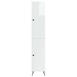Cabinet Set 2 pcs High Gloss White Engineered Wood 3416875