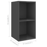 Wall-mounted TV Cabinets 4 pcs High Gloss Grey Engineered Wood 3079843