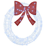 Wreath with 60 LEDs Cold white 76 x 76 x8.5 cm Acrylic 42019122