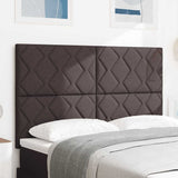 Headboard with Headboard Dark Brown 144 cm Faux Leather 3337915