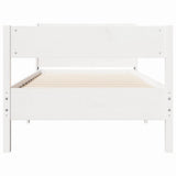 Bed Frame without Mattress White 75x190 cm Small Single Solid Wood Pine 3306952