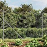 Chain Link Fence with Flange Silver 1.4x10 m 154035