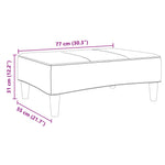 Footstool Black 77x55x31 cm Velvet 4007378