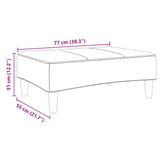 Footstool Black 77x55x31 cm Velvet 4007378
