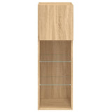 TV Cabinets with LED Lights 2 pcs Sonoma Oak 30.5x30x90 cm 837006