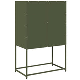 ZNTS Highboard Olive Green 68x39x107 cm Steel 853378