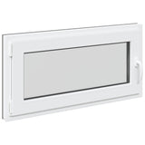 Basement Window RISOR 100 x 50 cm PVC and Glass Anthracite 42047291