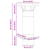Chimney Extension Silver 35 x 35 x 65 cm Stainless Steel 42008445