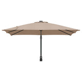Garden Parasol Taupe 248.5 x 247.5 x 160 cm Polyester and Steel 42003238