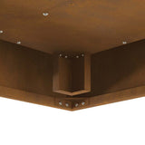 Fire Pit Brown 60 x 60 x 30 cm Weathering Steel 858919