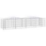 ZNTS Arched Gabion Raised Bed 200x50x50 cm Galvanised Iron 153542