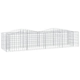 ZNTS Arched Gabion Raised Bed 200x50x50 cm Galvanised Iron 153542