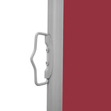Patio Retractable Side Awning 140x1200 cm Red 313392
