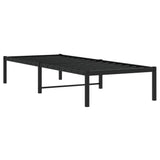 Metal Bed Frame without Mattress Black 75x190cm 373645