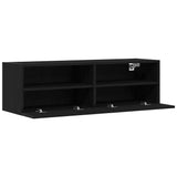 TV Wall Cabinet Wall-mounted 2 pcs Black oak 100 x 30 x 30 cm 862193