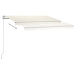 ZNTS Freestanding Manual Retractable Awning 350x250 cm Cream 3069517