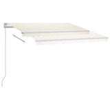 ZNTS Freestanding Manual Retractable Awning 350x250 cm Cream 3069517