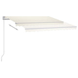 Manual Retractable Awning with LED 350x250 cm Cream 3069522