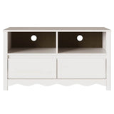 TV Cabinet Drammen White 99 x 43 x 55 cm Solid Pine wood 42003043