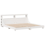 Bed Frame without Mattress White 180x200 cm Super King Solid Wood Pine 3306412