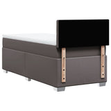 Box Spring Bed with Mattress Grey 90x190 cm Faux Leather 3286102