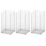 Gabion Set 3 pcs Galvanised Wire 25 x 25 x 50 cm 141044