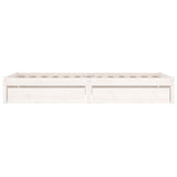 Bed Frame without Mattress with Drawers White Small Single 3103454