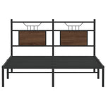 Bed Frame without Mattress Brown Oak 150x200 cm King Size Engineered Wood 4106843