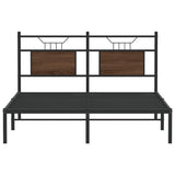 Bed Frame without Mattress Brown Oak 150x200 cm King Size Engineered Wood 4106843