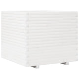 Garden Planter White 80x80x72 cm Solid Wood Pine 3282625