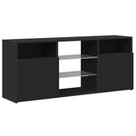 TV Cabinet with LED Lights Black 120x30x50 cm 804302
