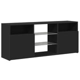 TV Cabinet with LED Lights Black 120x30x50 cm 804302