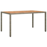 Garden Table Grey 150 x 90 x 75 cm Poly Rattan 362545