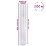 Stretch Film 6 pcs Transparent 23 m 50 cm x 300 m 4104862