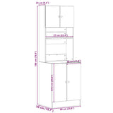 Kitchen Cabinet Grey Sonoma 60x50x180 cm Engineered Wood 3276642