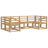 Outdoor Sofa Set 6 pcs White Solid Acacia Wood 3388133