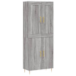 Highboard Grey Sonoma 69.5x34x180 cm Engineered Wood 3199551