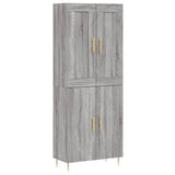 Highboard Grey Sonoma 69,5x34x180 cm Engineered Wood 3199551